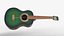 Chitarra classica verde con custodia