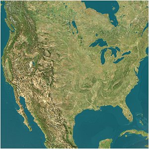USA highly detailed landscape relief map