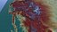 USA highly detailed landscape relief map