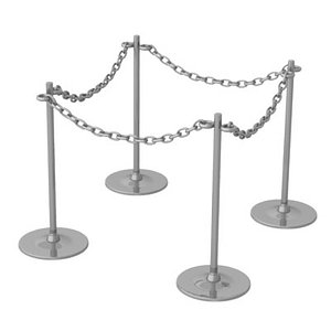 3d model stand barrier