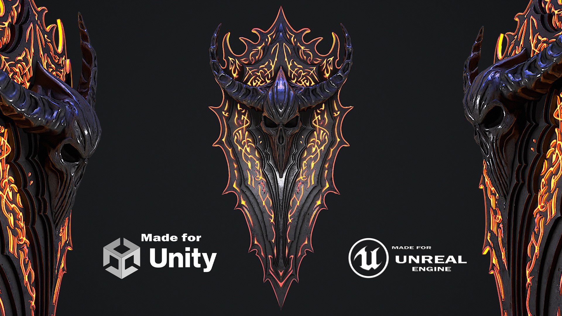 3D Fantasy Shield 1 - TurboSquid 2401705