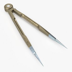 3D Vintage Marking Compass