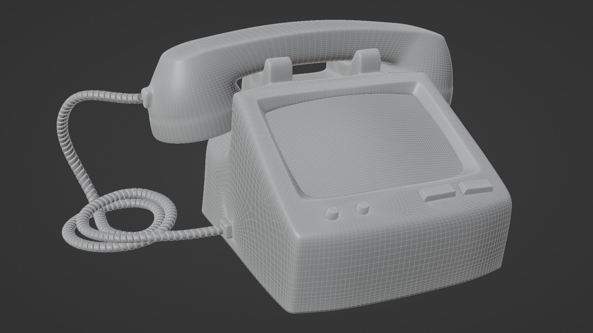 Retro Phone with Screen model - TurboSquid 2081937