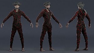 Demon Anime 3d character with RIG 3D model