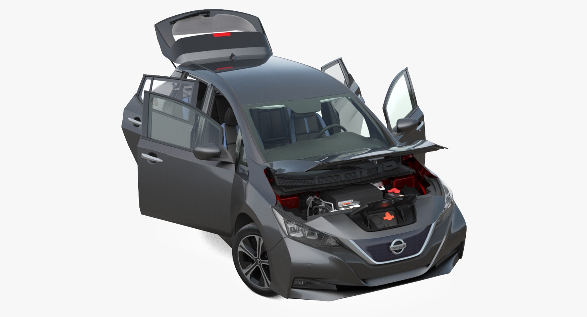 Nissan Leaf 2019 Rigged