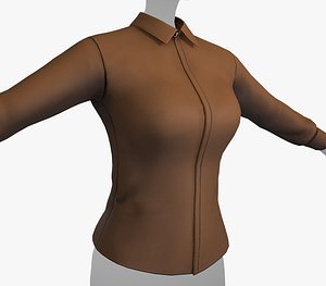 3D Female Brown Shirt Style 1