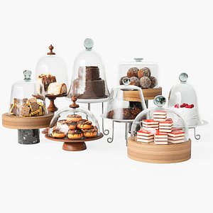 3D model Set of sweets for a pastry shop restaurant or kitchen
