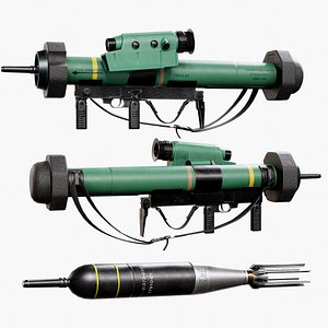 RGW 90 Rocket Launcher game ready asset 3D model