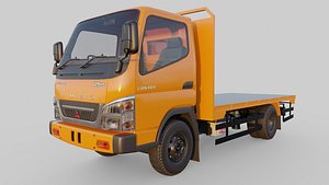 3D Mitsubishi Fuso Flat deck truck 3D model