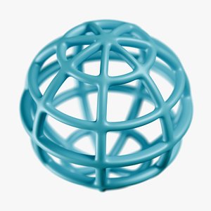 3D Wire Globe Icon