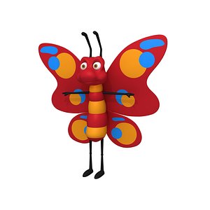 3D butterfly cartoon model