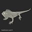 3d model green iguana pose 2