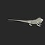 3d model green iguana pose 2