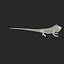 3d model green iguana pose 2