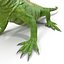 3d model green iguana pose 2