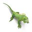 3d model green iguana pose 2