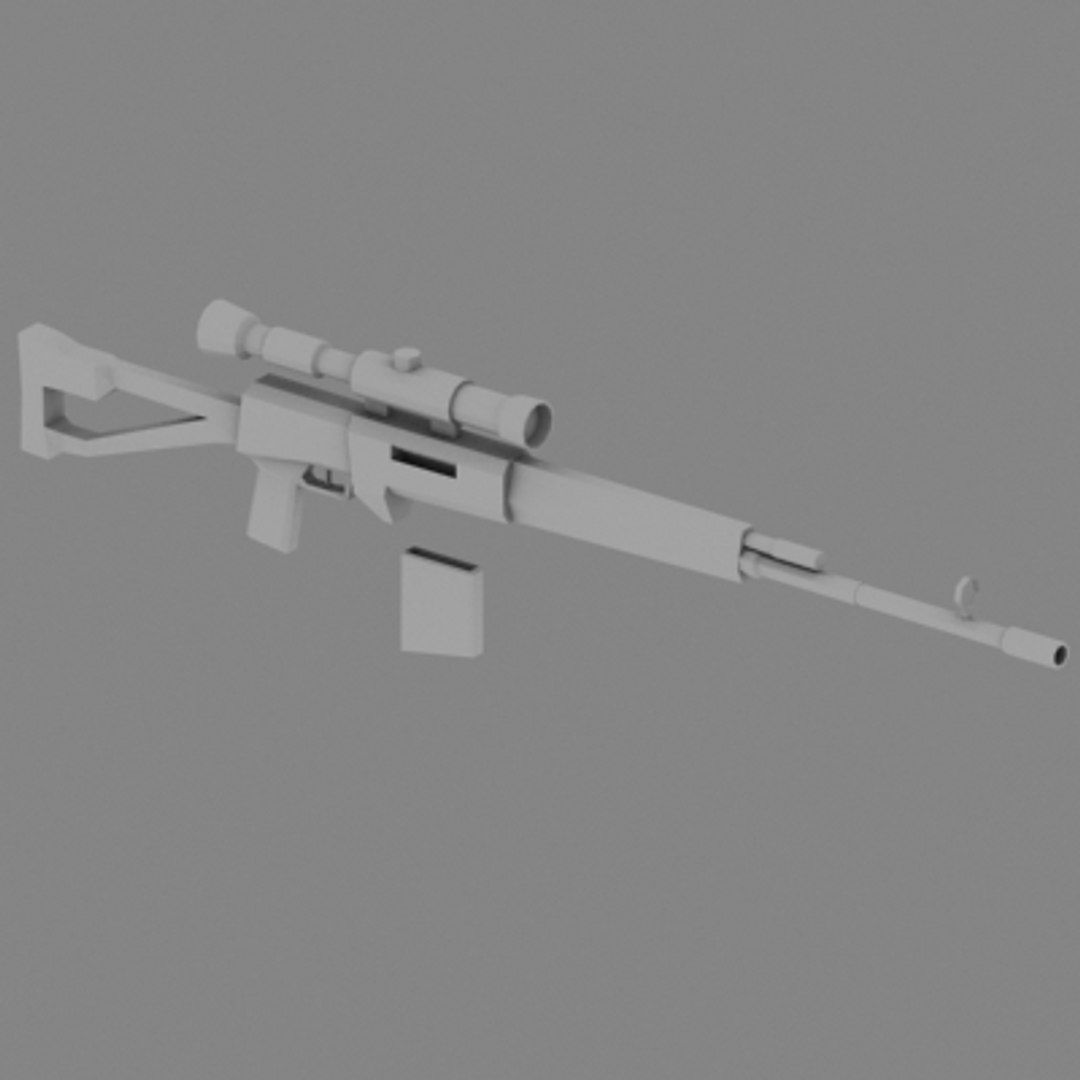 3d sniper rifle model