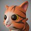katty cartoon cat model