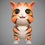 katty cartoon cat model