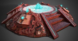 3D Aztec Pyramid Altar GAME READY