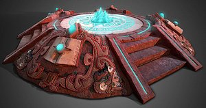 3D Aztec Pyramid Altar GAME READY