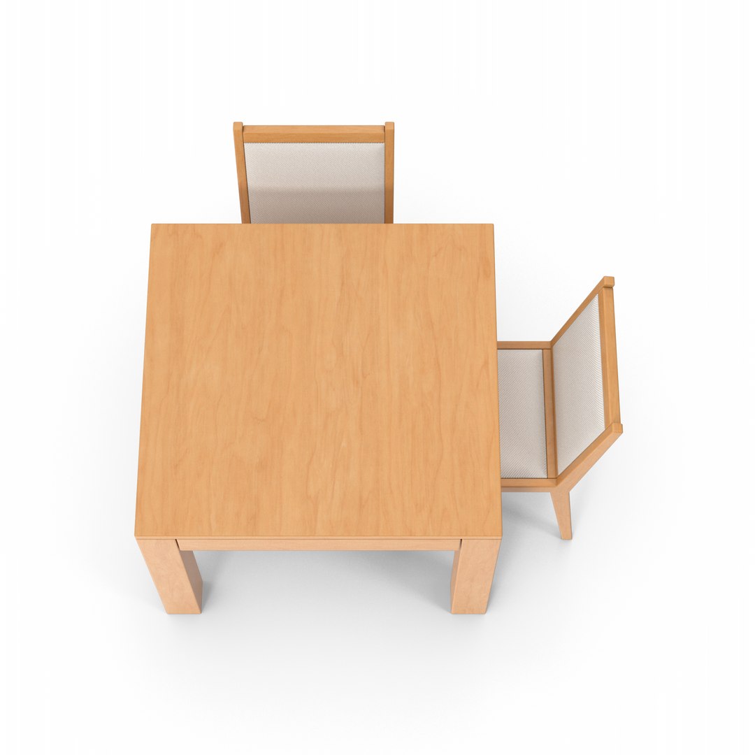 Square Table With Chair model - TurboSquid 1842647