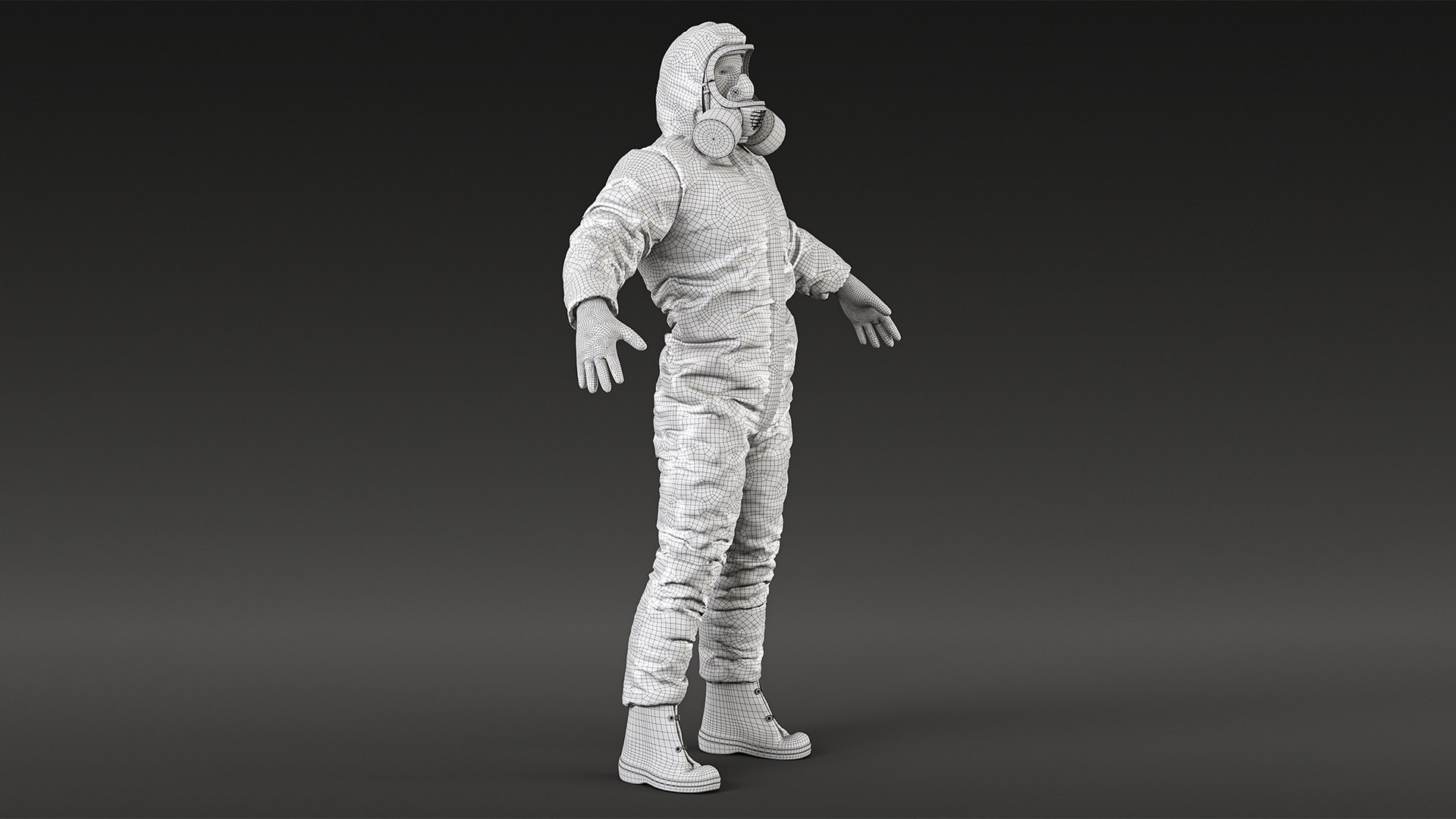 Hazmat Protective Suit Level C Model - TurboSquid 2006565