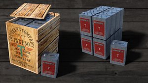 Vintage Kerosene Box Cans