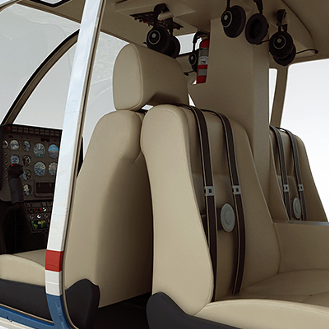 Commercial Bell 206l Interior 3d Model
