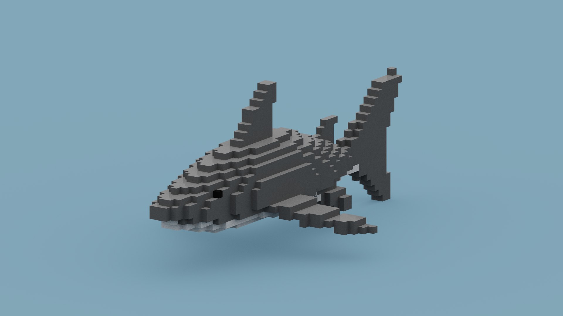 3D Voxel Shark model https://p.turbosquid.com/ts-thumb/Sw/FsBrRO/7W/spin202209021327410003/png/1662116418/1920x1080/fit_q87/94aef2b39560769a3fc06263fa807e896d44d903/spin202209021327410003.jpg