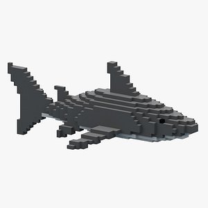 3D Voxel Shark model