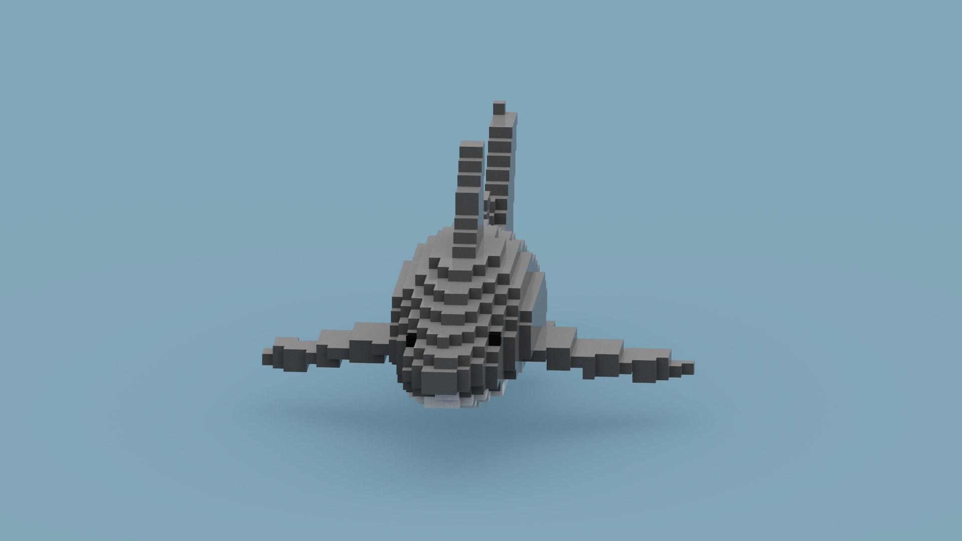 3D Voxel Shark model https://p.turbosquid.com/ts-thumb/Sw/FsBrRO/Ok/spin202209021327410002/png/1662116371/1920x1080/fit_q87/5f03948bdeeba11ee2fc6dca09d5d045fcd8a9ab/spin202209021327410002.jpg