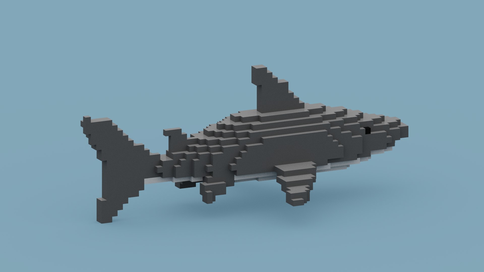 3D Voxel Shark model https://p.turbosquid.com/ts-thumb/Sw/FsBrRO/kp/spin202209021327410010/png/1662116546/1920x1080/fit_q87/ffb7b6b46fb95b36a7a432fb7b90a58ed3801b30/spin202209021327410010.jpg