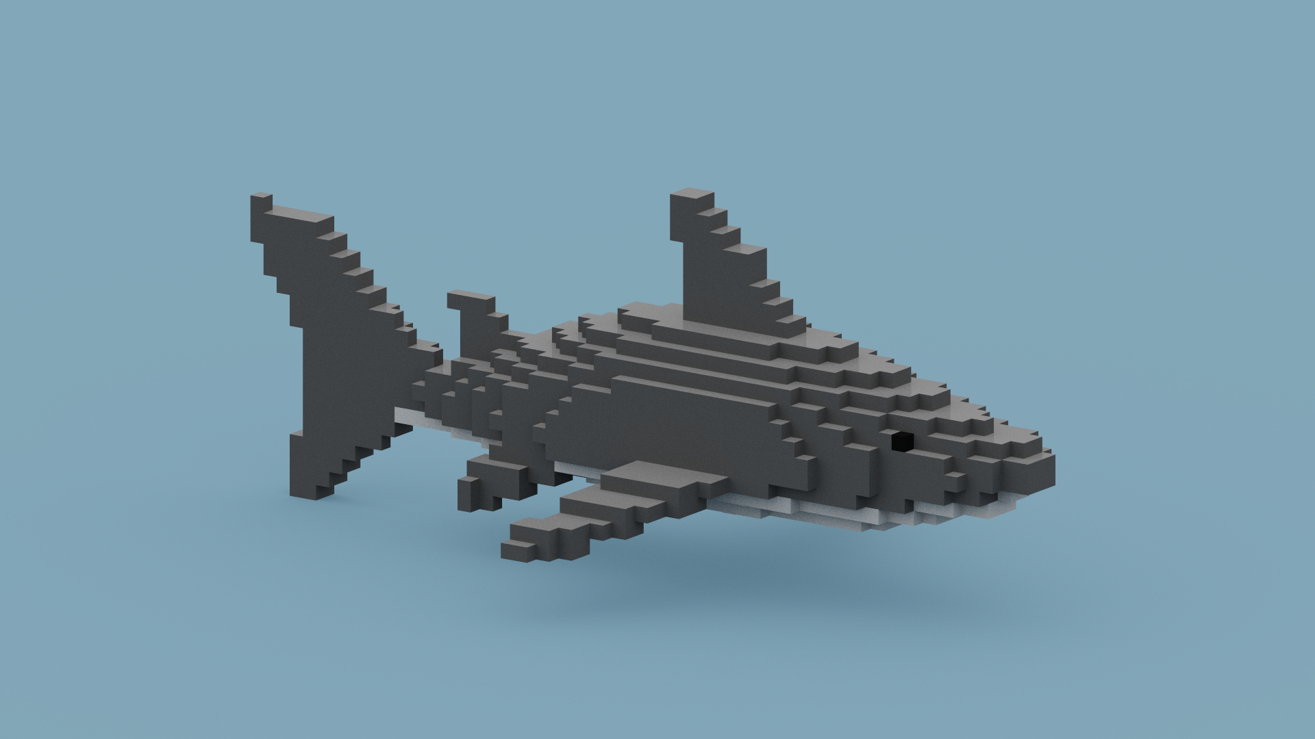 3D Voxel Shark Model - TurboSquid 1953221