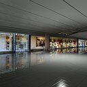3d model of airport interior store