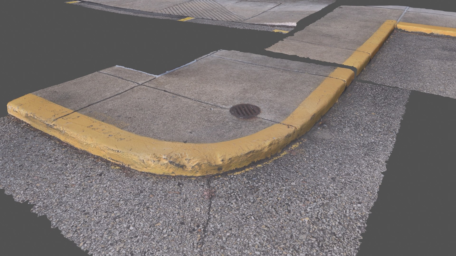 3D set road curb hatches grille 3D model - TurboSquid 2158098
