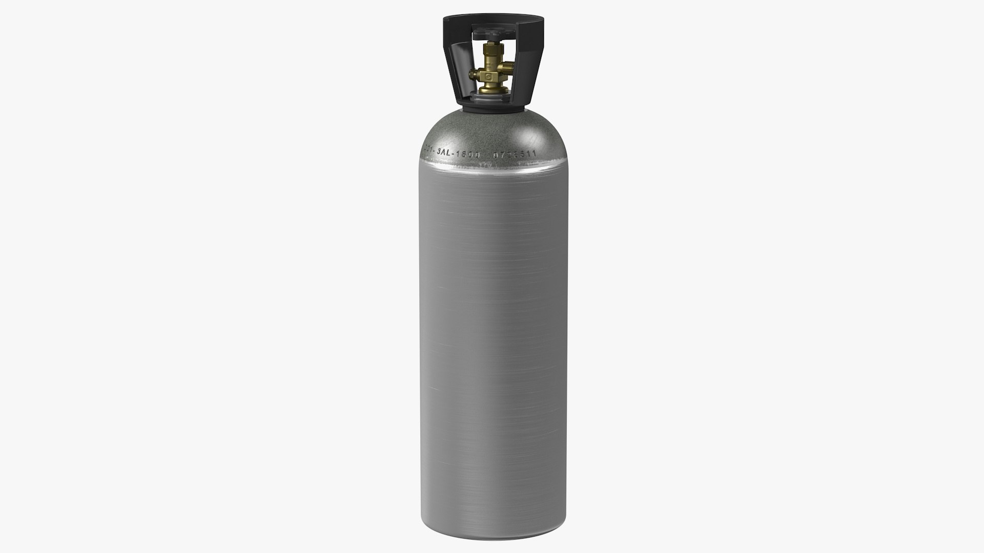 CO2 Cylinder with Needle Valve 3D model preview