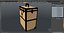 Golden Rolling Makeup Case Folded