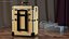 Golden Rolling Makeup Case Folded