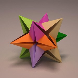 origami star 3d max