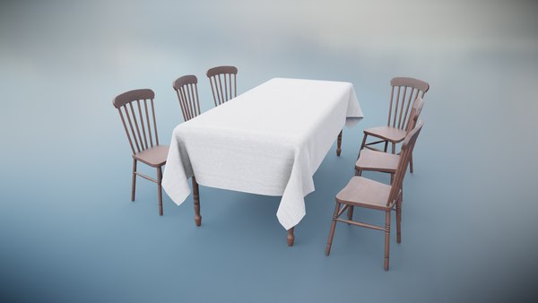 Table and Chairs 3D model