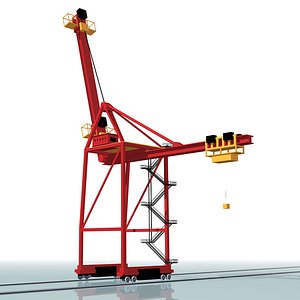 crane dockside 3d model