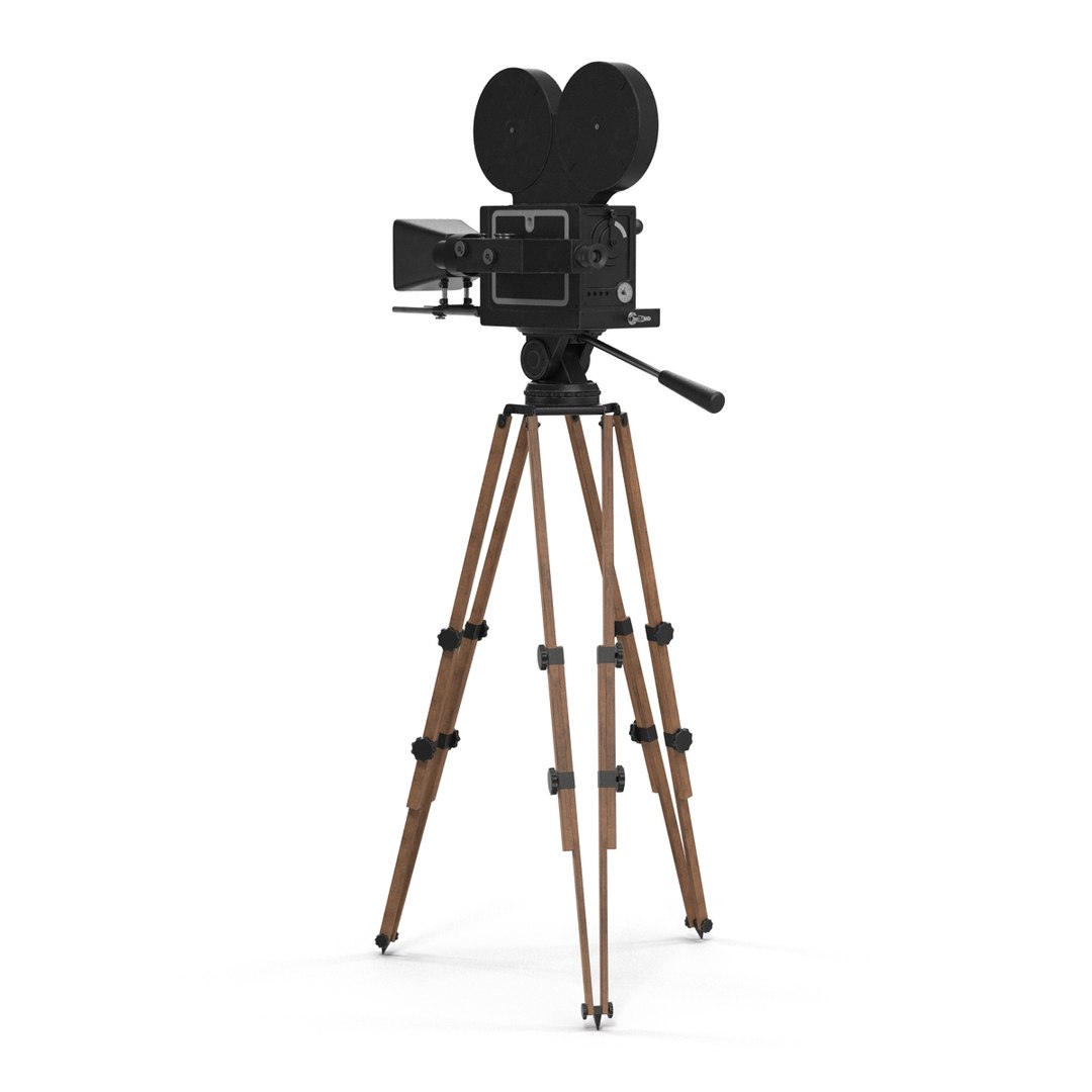 3d model of vintage video camera tripod