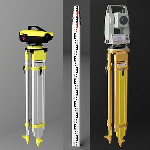 LEICA TC 407, Sprinter 150 and levelling rod