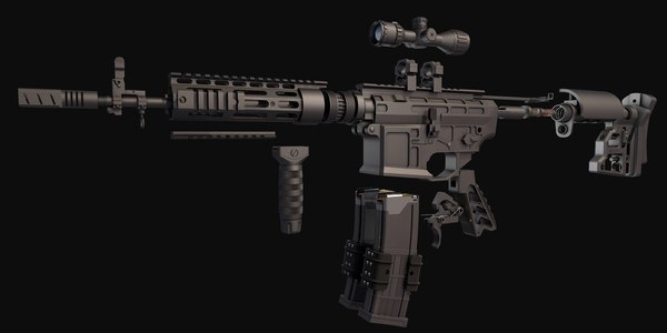 AR15ライフルキット3Dモデル - TurboSquid 1551065