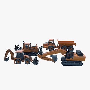 4 Mining Vehicles Set