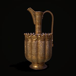 Medieval Gold and Silver Wine Decanter