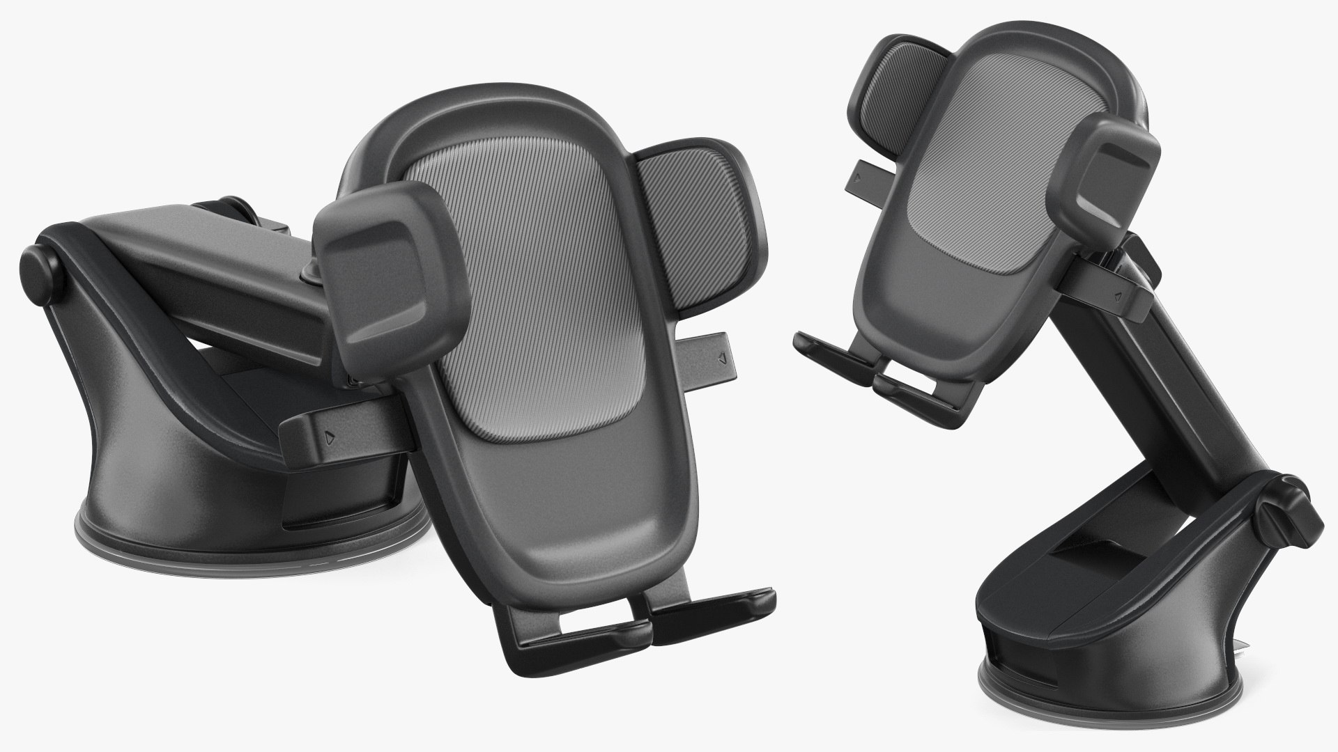 Dashboard and Windshield Phone Car Mount Rigged 3D model preview