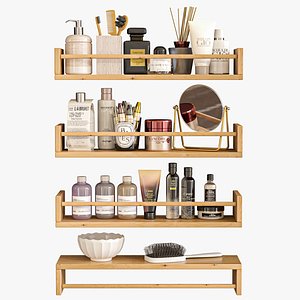 Rack with change in the bathroom or beauty salon 3D model