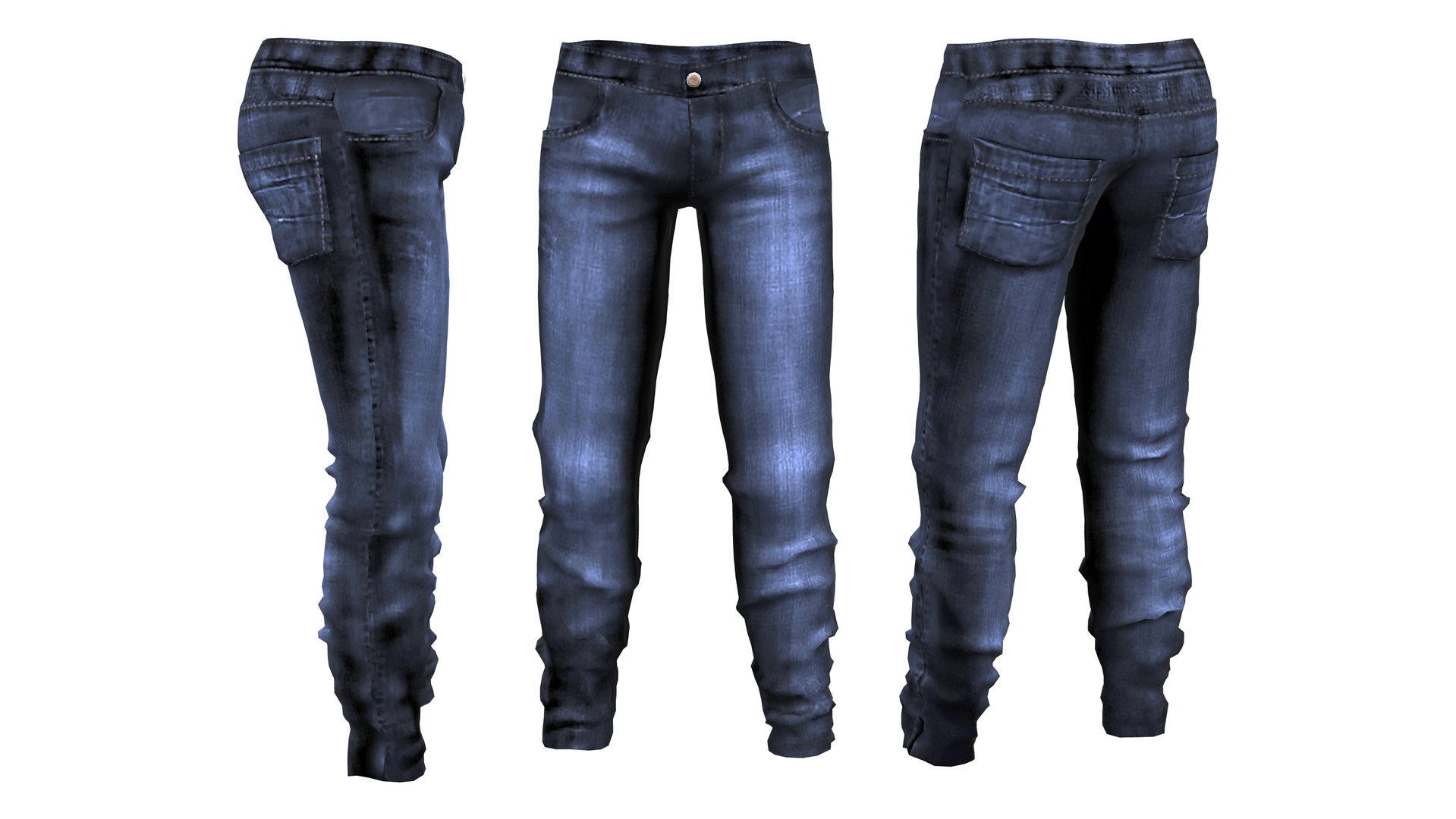 Male Skinny Jeans Pants 3D model - TurboSquid 1808947